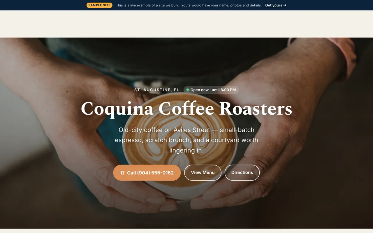 Growth-level café website by Azuvyn