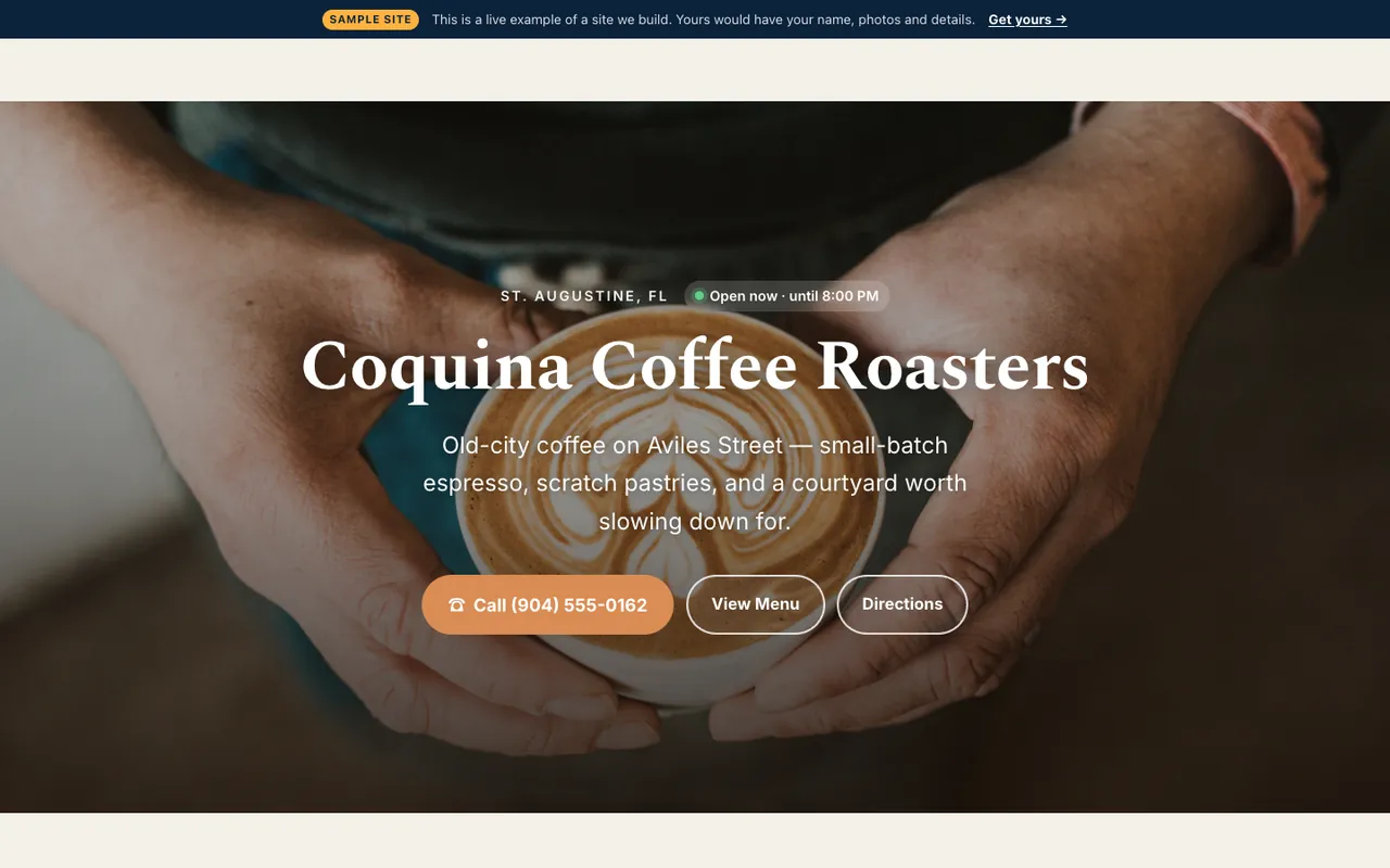 Launch-level café website by Azuvyn